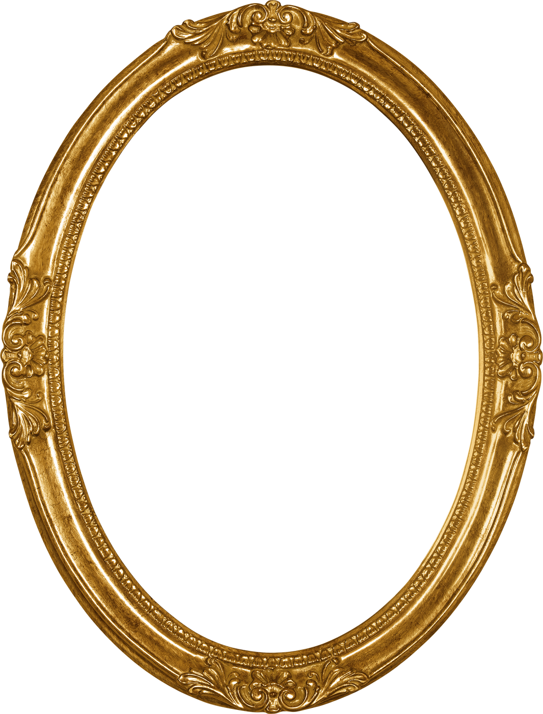 Vintage Golden Oval round Picture Frame